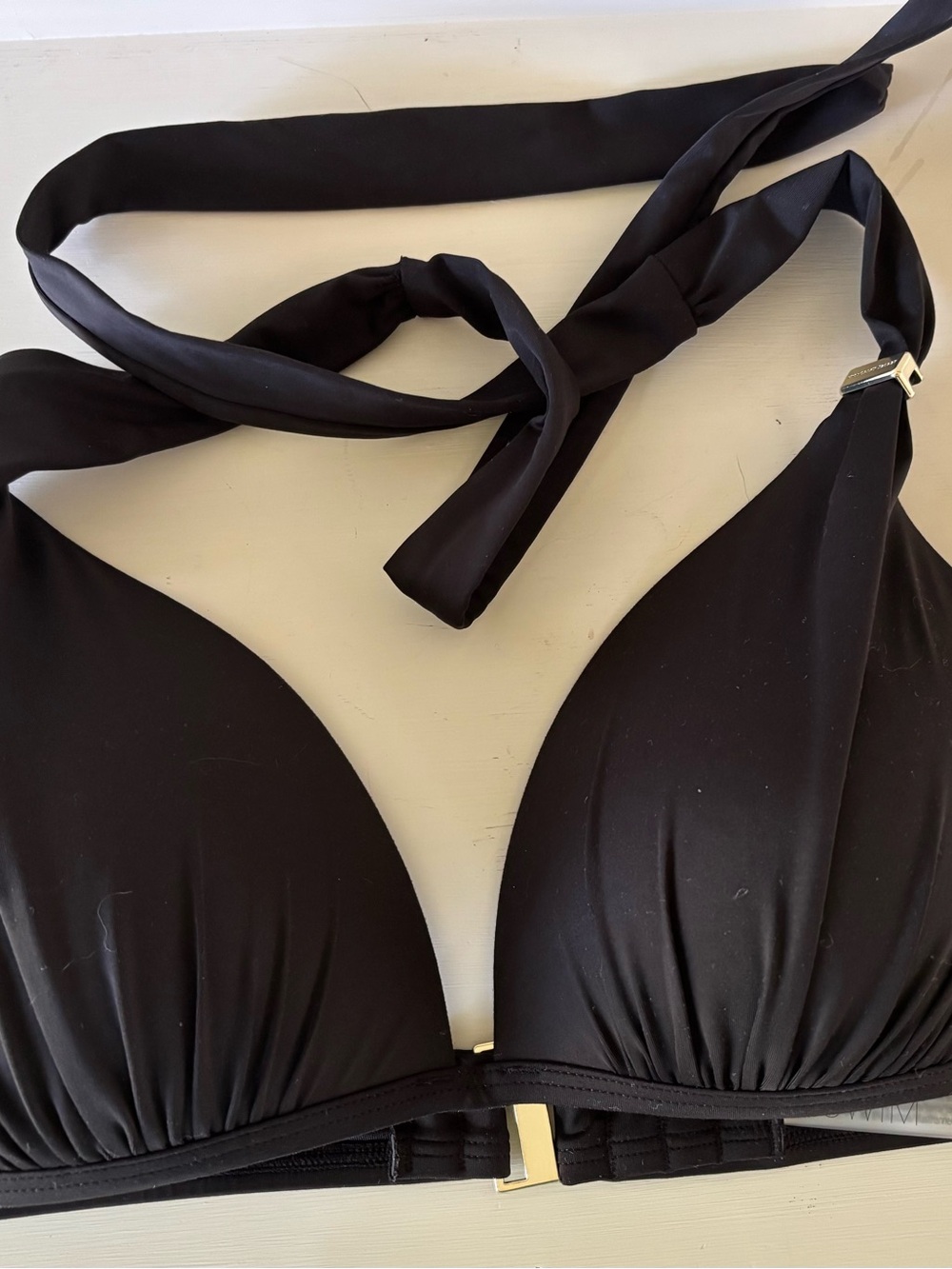 Victoria's Secret Black Halter Bikini Top